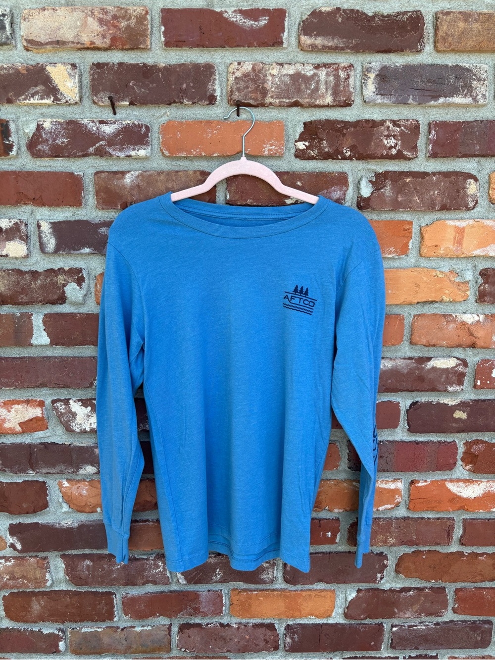 EUC AFTCO Blue Long Sleeve Tee